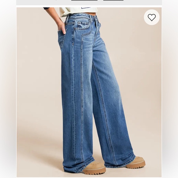 VERVET BY FLYING MONKEY Blue Flare Jeans NWOT 24 - Picture 2 of 9